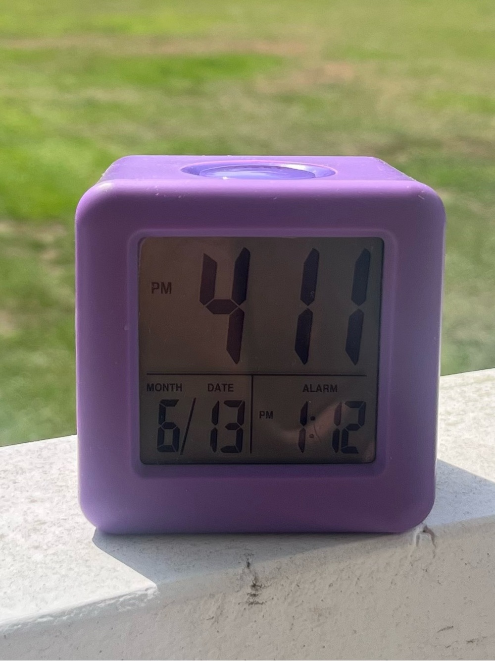 Purple Digital Cube Alarm Clock